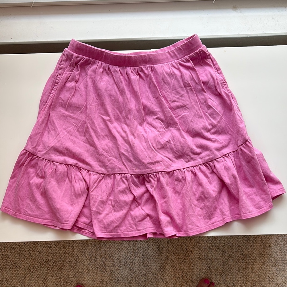 Land's End Pink Ruffled Skort, 10-12